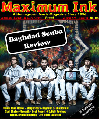 Baghdad Scuba Review on the cover of Dec. 2009 Maximum Ink - photo by Nick Berard