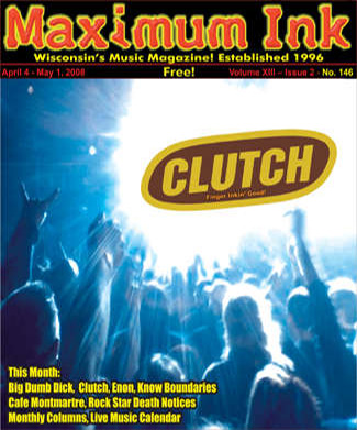 Clutch on the cover of Maximum Ink in April 2008