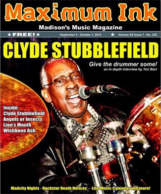 Clyde Stubblefield on stage at the High Noon Saloon 8/30/2015 - photo by Mary Sweeney Photography