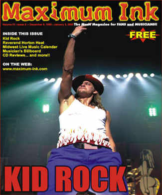 Kid Rock on the cover of Maximum Ink in December 1999 (oh no, the millenium bug!!) - photo by Paul Gargano