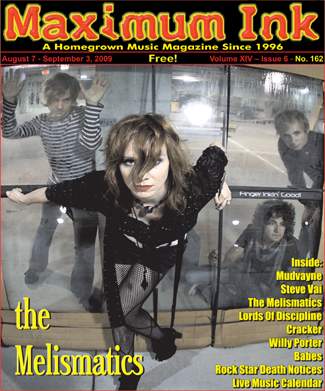Minneapolis' The Melismatics on the cover of Maximum Ink for August 2009