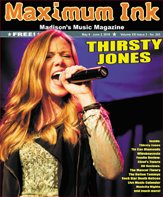 Thirsty Jones on the cover of Maximum Ink in May 2016 - photo by David Luciano