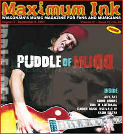 Wes Scantlin of Puddle of Mudd on the cover of Maximum Ink in August 2001 - photo by Christopher McCollum