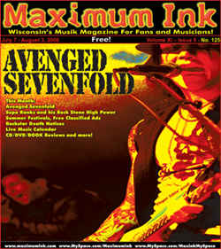 Avenged Sevenfold on the cover of Maximum Ink July 2006 - photo by Jenn Dohner