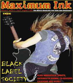 the back of Zakk Wylde, Black Label Society on cover of Maximum Ink