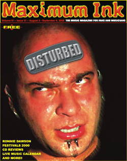 Disturbed on the cover of Maximum Ink in August 2000 