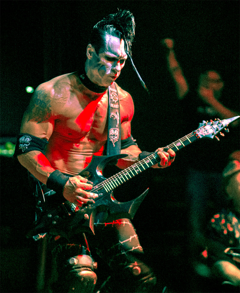 Doyle shreds his custom guitar among fans the night before Halloween. - photo by Emily Sisson