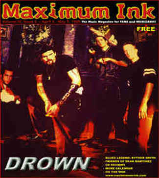 Drown on the cover of Maximum Ink in April 1999