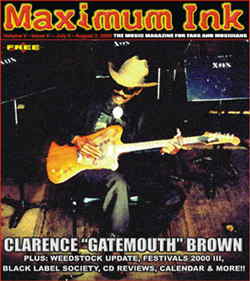 Clarence Gatemouth Brown on the cover of Maximum Ink July 2000