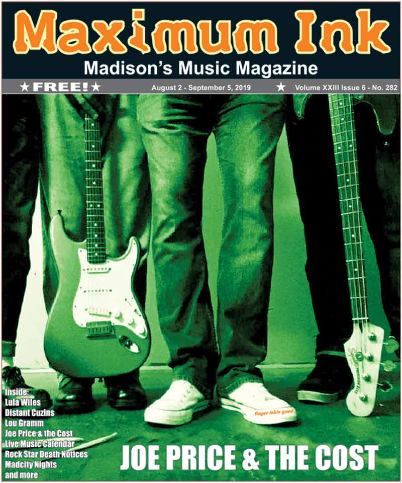 Joe Price & the Cost on the cover of Maximum Ink for August 2019