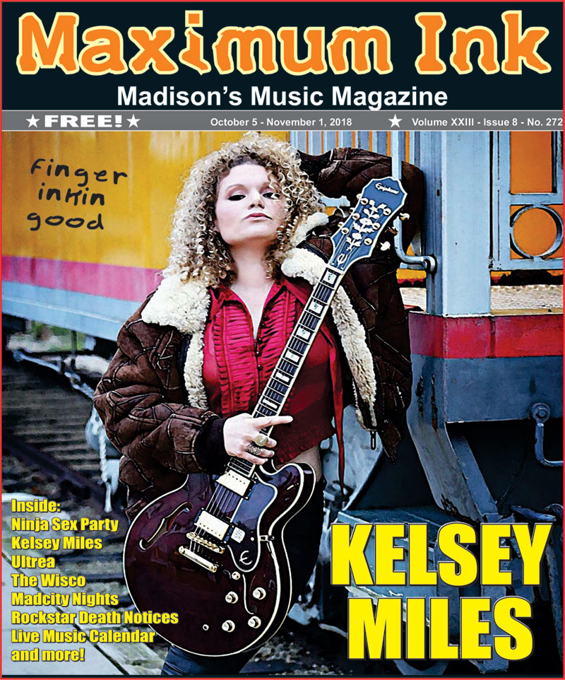 Madison's Kelsey Miles on the cover of October 2018 Maximum Ink