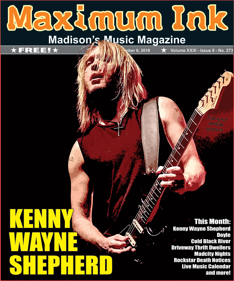 Kenny Wayne Shepherd on the cover of Max Ink for November 2018