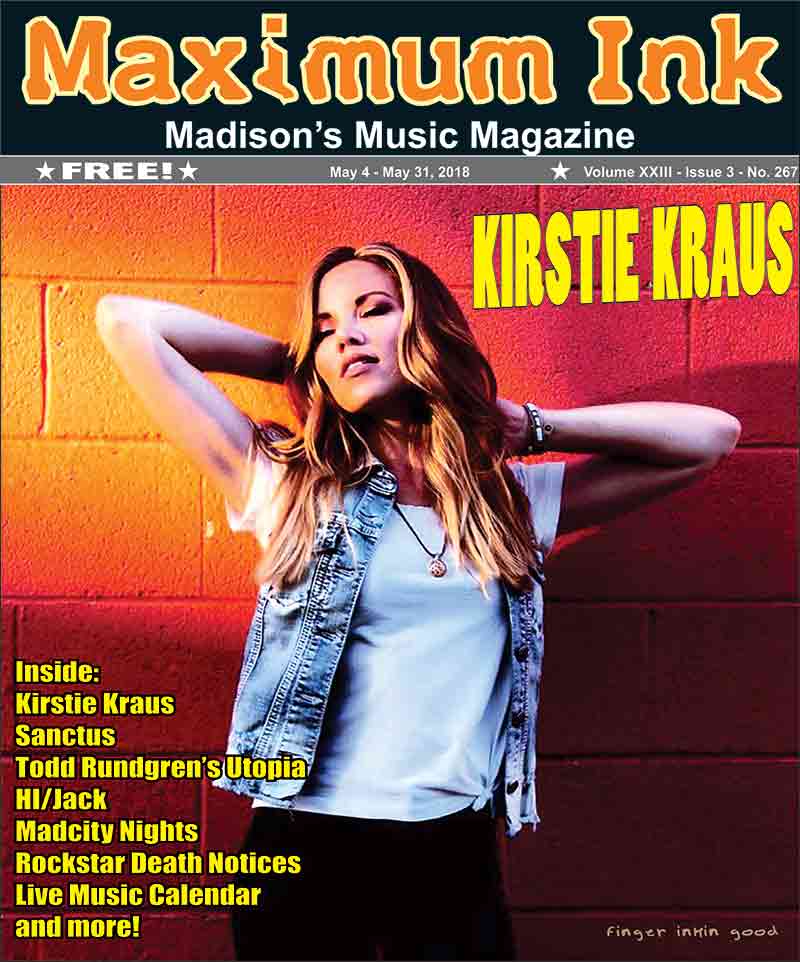 Kirstie Kraus on the cover of Maximum Ink for May 2018