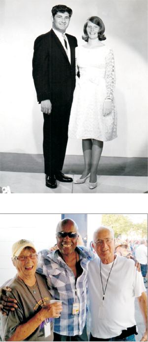 Jerry & Michelle getting married circa 1965 and then backstage at Atwoodfest 2015 hanging with Sonny Knight