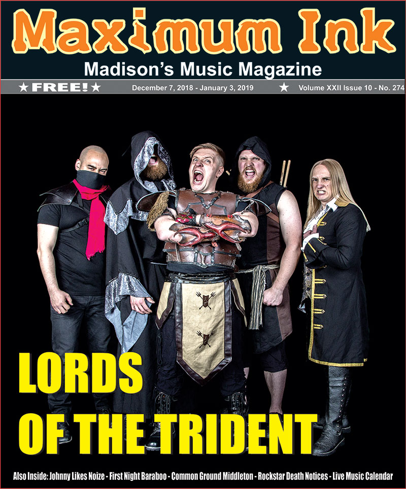 Lords of the Trident on the cover of December 2018 Max Ink