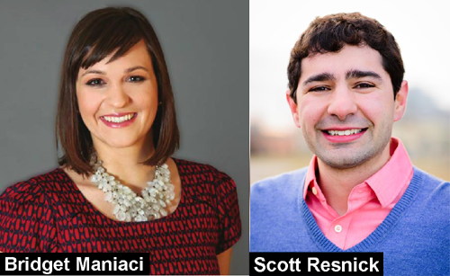 Bridget Maniaci and Scott Resnick, both running against Madison's incumbent Mayor Paul Soglin