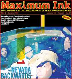 Nevada Backwards on the cover of Maximum Ink in May 2003