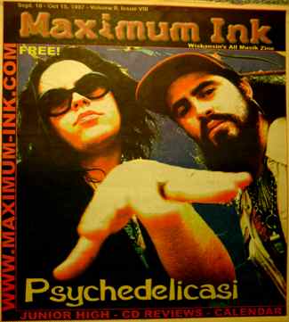 Milwaukee's Pyschedelicasi on the cover of Maximum Ink September 1997