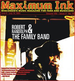 Robert Randolph & the Family Band on the cover of Maxmum Ink in June 2003