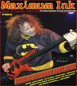 Chicago's Rebels Without Applause on the cover of Maximum Ink in September 2000 - photo by Craig Gieck
