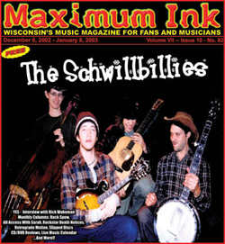 The Schwillbillies on the December 2002 cover of Maximum Ink - photo by Rokker