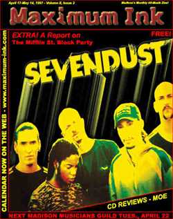 Sevendust on cover of Maximum Ink one month after changing their name from Crawlspace.... April 1997