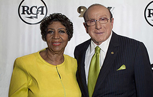 Aretha Franklin & Clive Davis - photo by Michael Sherer