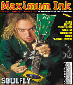 Soulfly on the cover of Maximum Ink in February 2001