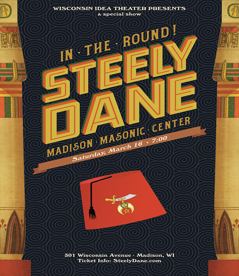 Steely Dane plays in the round at the Masonic Center in Madison