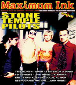 Stone Temple Pilots on the cover of Maximum Ink October 2000