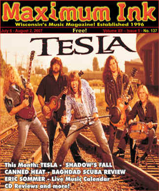 Tesla on the cover of Maximum Ink July 2007