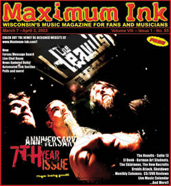 The Heavils on the cover of Maximum Ink for March 2003